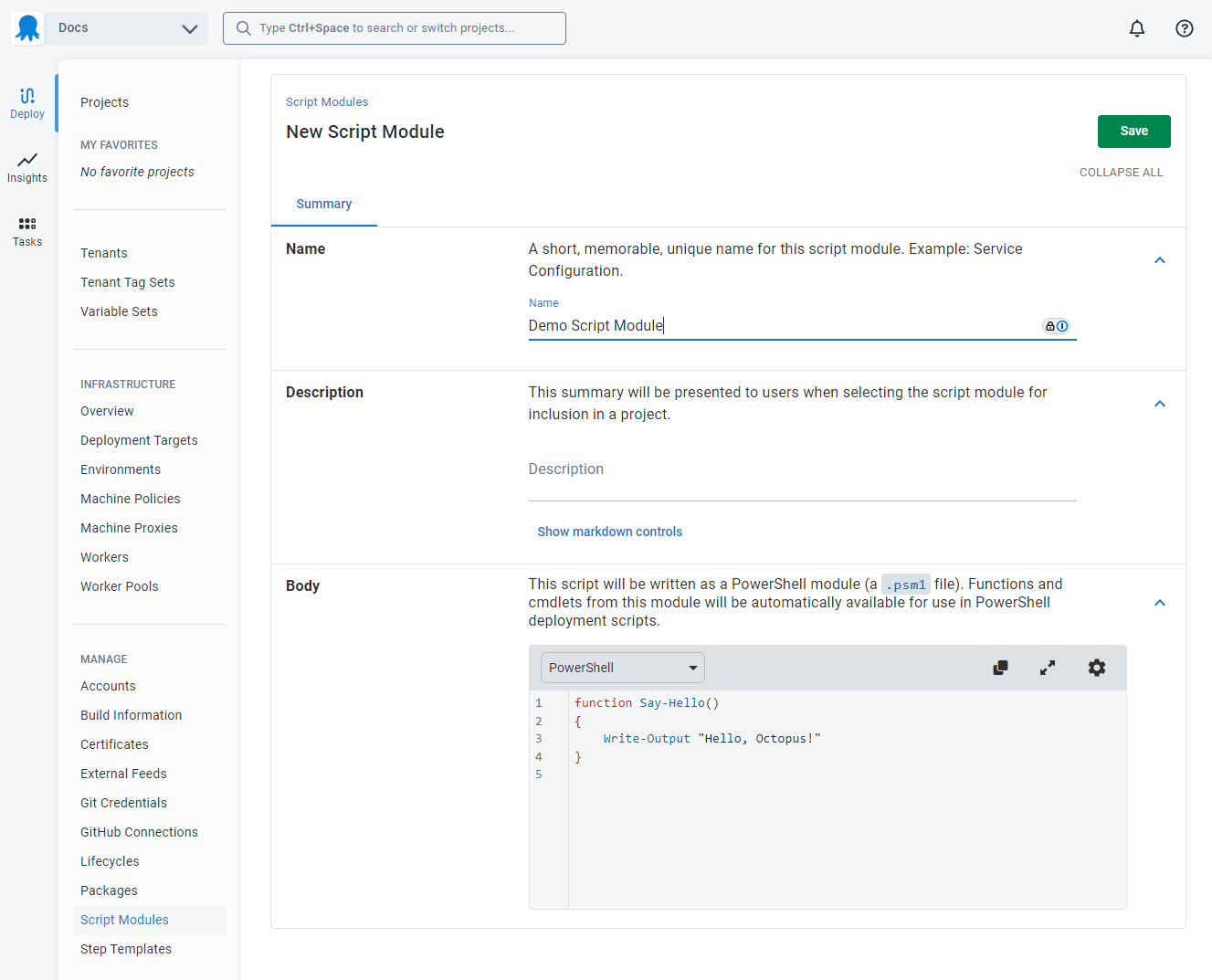 Script Modules New