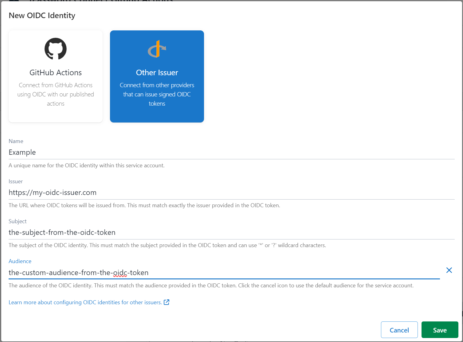 width=500 OIDC Identity with custom audience