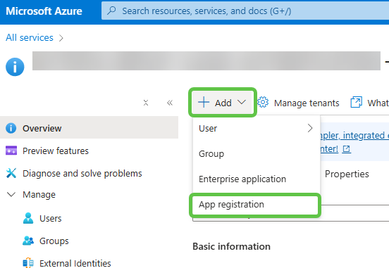 New App registration