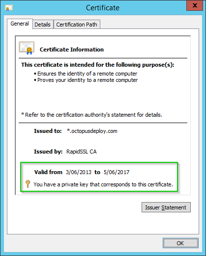 Certificate Details